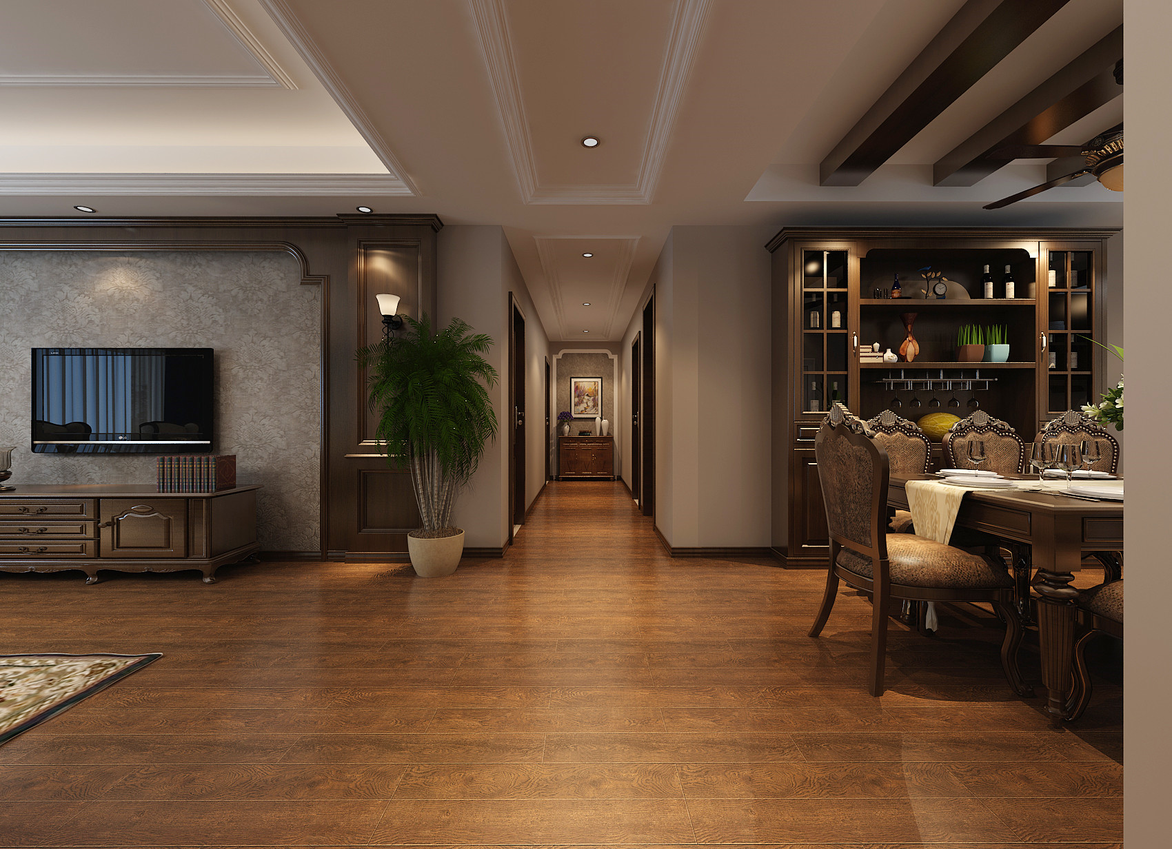 新古典風(fēng)格四居室裝修效果圖180平米30萬新古典風(fēng)格四居室裝修案例大全-合肥裝修設(shè)計(jì)