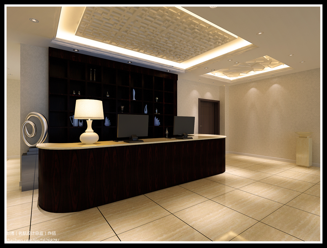 小型賓館前臺吊頂裝修效果圖 &ndash; 設(shè)計(jì)本裝修效果圖