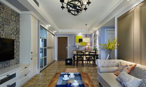 貴陽華潤(rùn)國(guó)際社區(qū)裝修案例,小美式風(fēng)格裝修設(shè)計(jì)